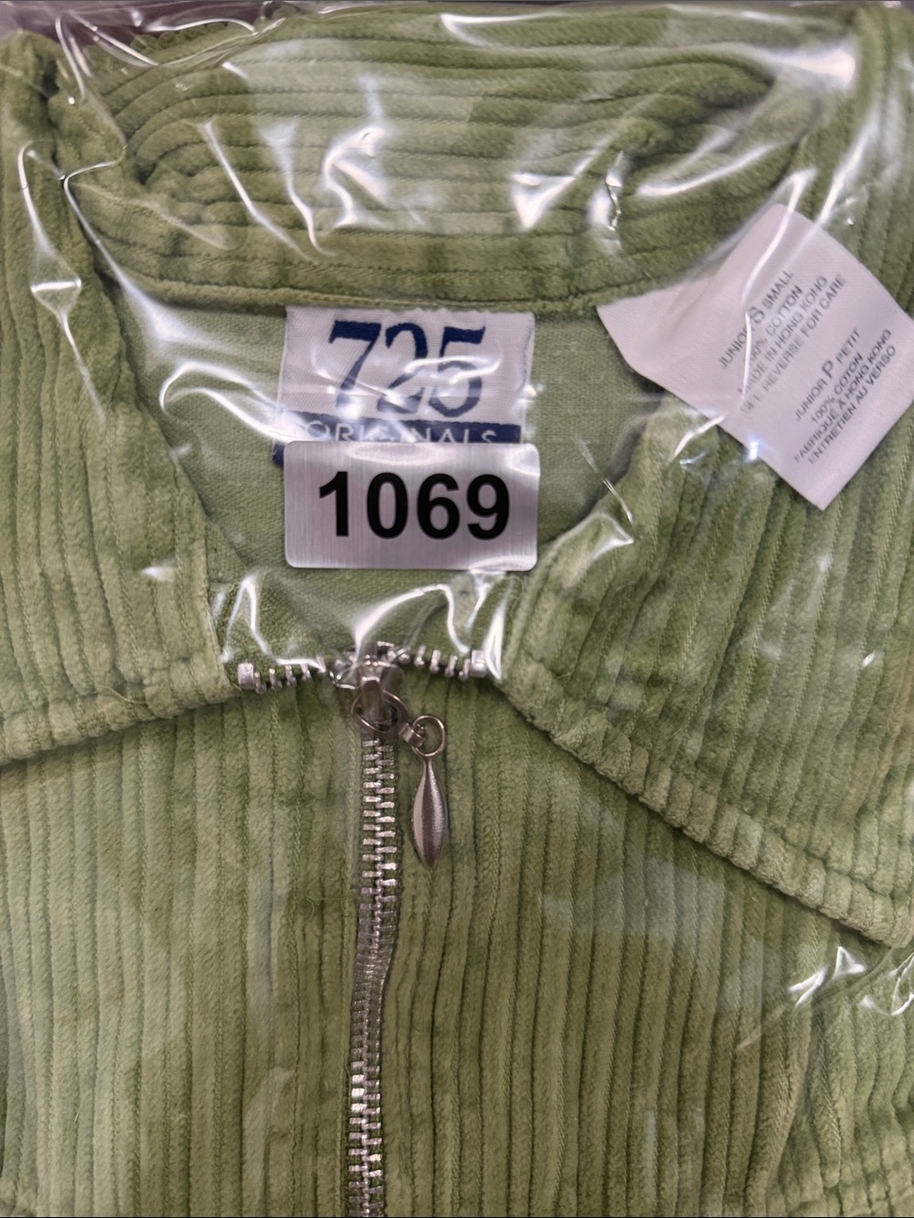 725 Originals Vintage Women’s Olive Green Corduroy Zip Shirt Jacket Size Small - Picture 13 of 13